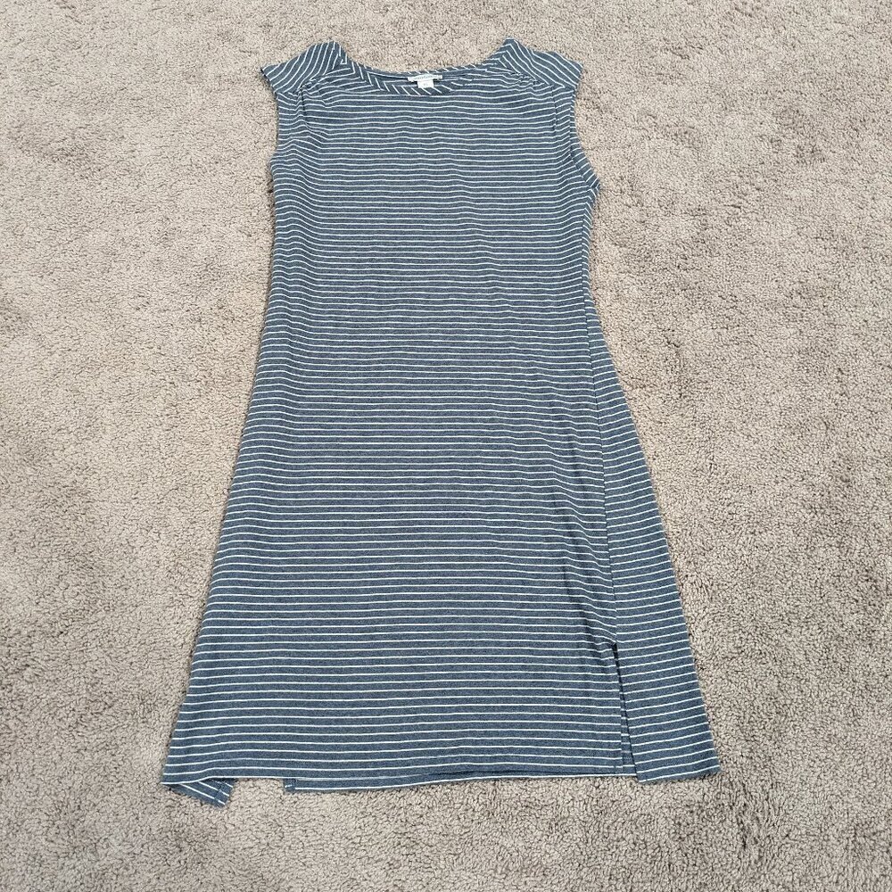 Sundance dress size‎ XS Blue Striped cotton cap sleeve t-shirt dress